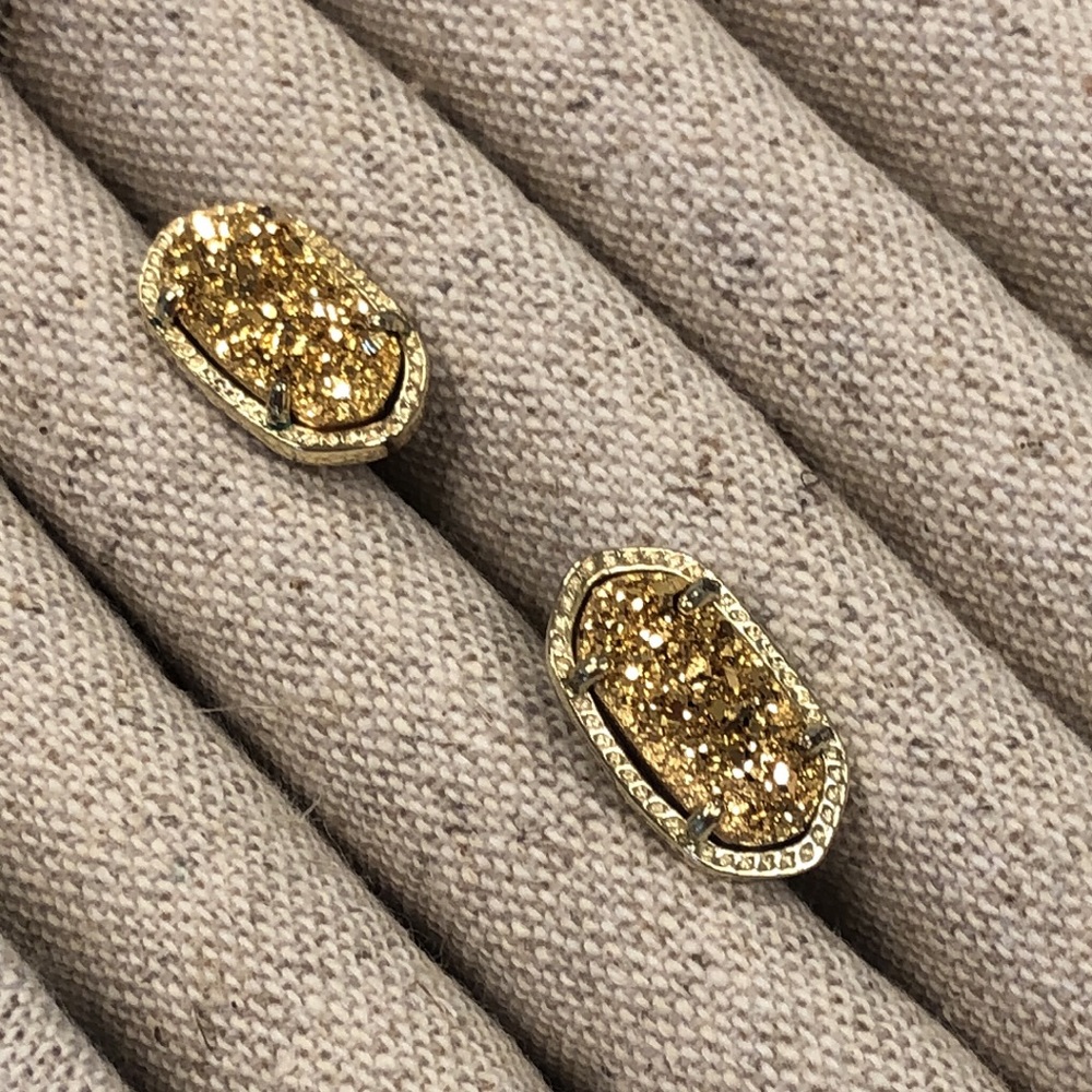 Kendra Scott gold druzy earrings